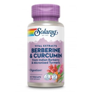 Solaray® - Berberine & Curcumin - 60 VegCaps. Sin Gluten. Apto Para Veganos - complejos herbolarios