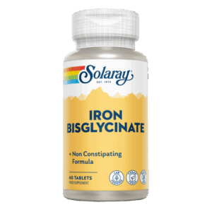 Solaray® - Iron Bisglycinate- 60 Comprimidos. Apto Para Veganos. Sin Gluten. - Minerales
