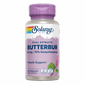 Solaray® - Butterbur (Petasita)- 60 VegCaps. Sin Alcaloides. Apto Para Veganos - Extractos vitales
