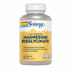 Solaray® - Bisglycinate Magnesio - 120 Vegcaps. Sin Gluten. Apto Para Veganos - Minerales