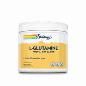 Solaray® - L-Glutamina Polvo- 300 G. Sin Gluten. Sabor Neutro. Apto Para Veganos - Aminoácidos