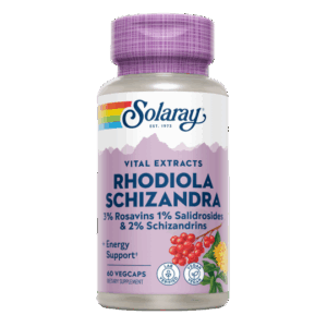 Solaray® - Schizandra & Rhodiola 500 Mg- 60 VegCaps.Apto Para Veganos. - Extratos vitales