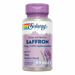 Solaray® - Saffron Azafran (Affron) - 30 Vegcaps. Sin Gluten, Apto Para Veganos. - Extractos vitales