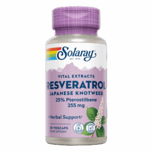 Solaray® - Super Resveratrol 250 Mg- 30 VegCaps. Apto Para Veganos - Antioxidantes